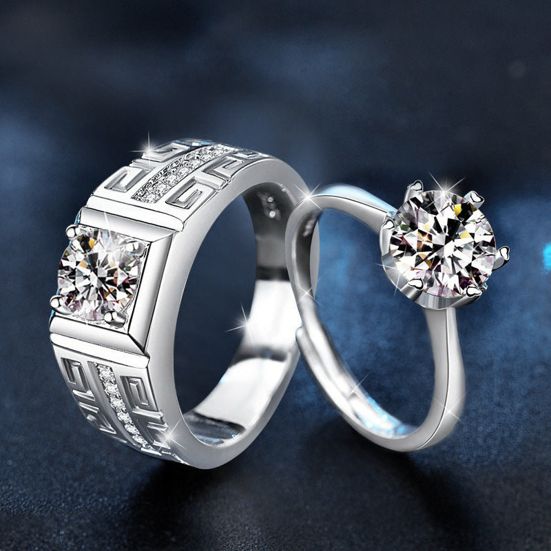 One Love One Lifetime Moissanite Couple Ring