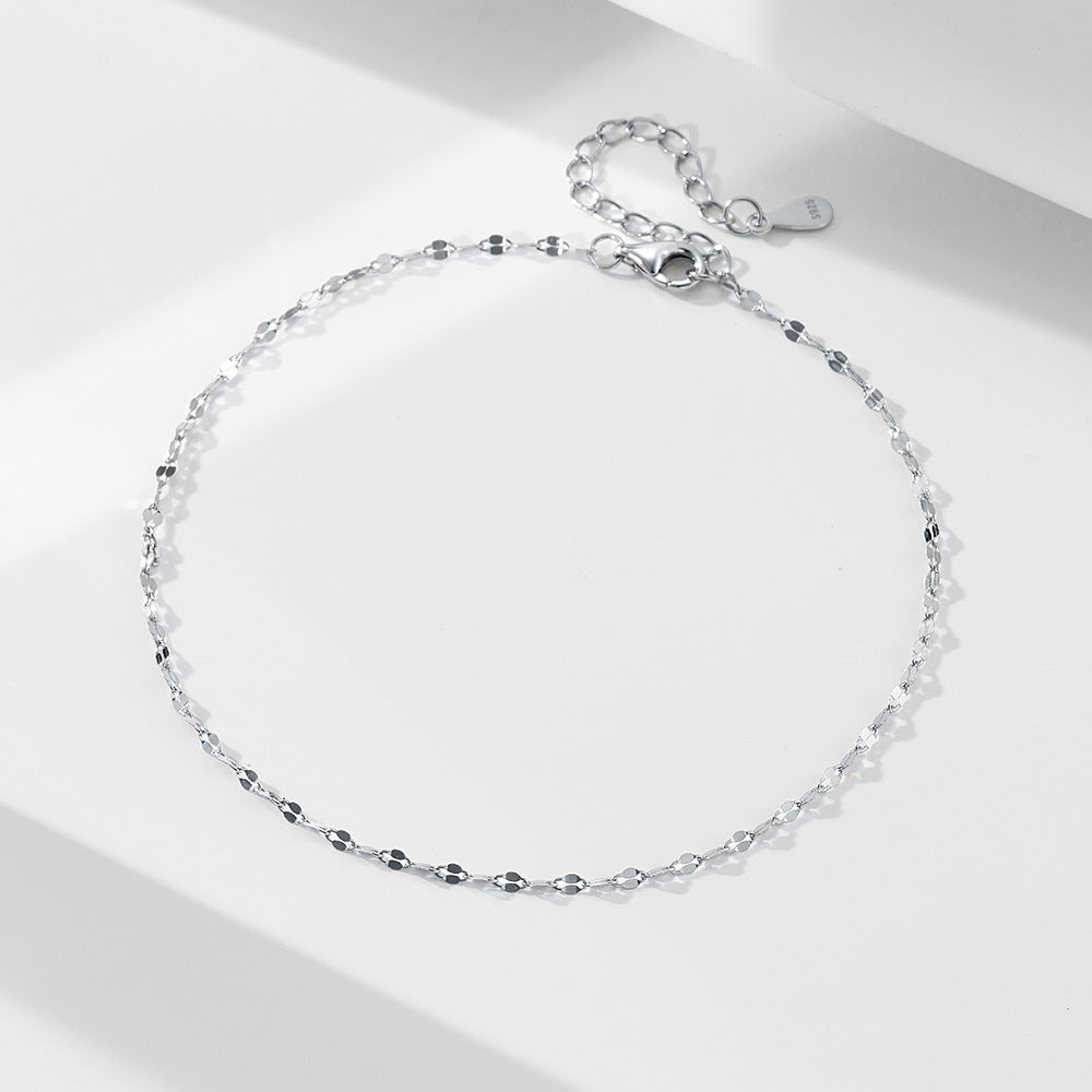 14K Gold Plated Tile Chain Anklet – image 4
