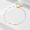 14K Gold Plated Tile Chain Anklet – image 5