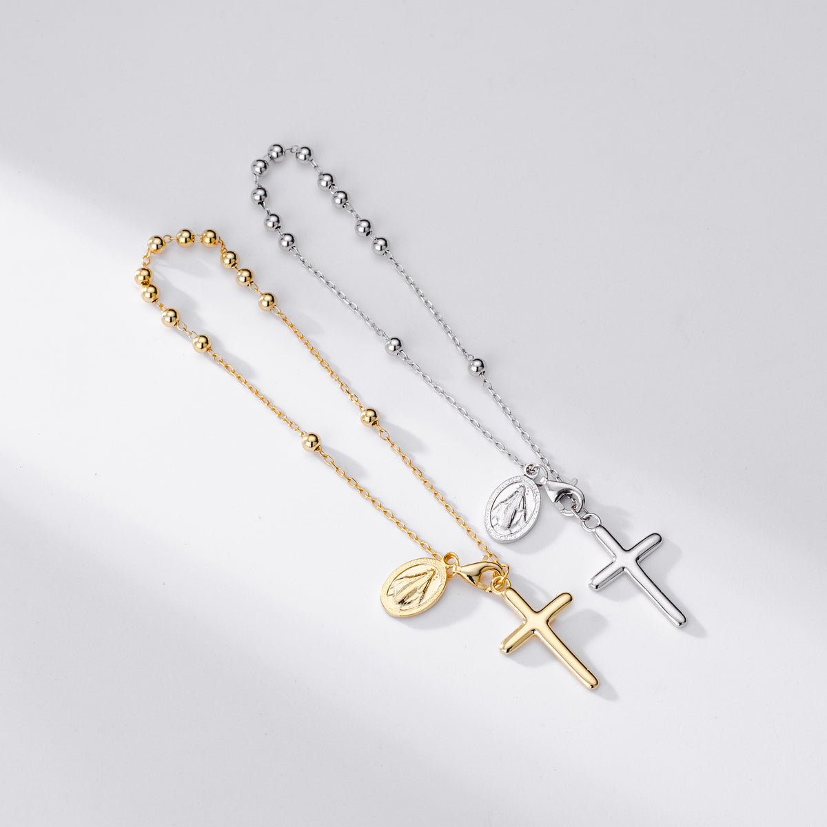 Rosary Cross Chain Bracelet