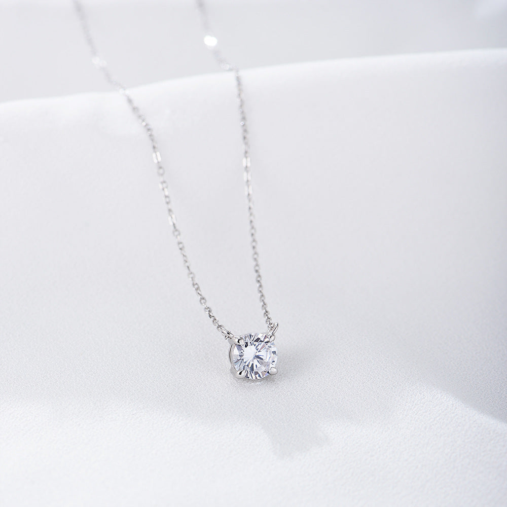 Round Zircon Pendant Necklace – image 6
