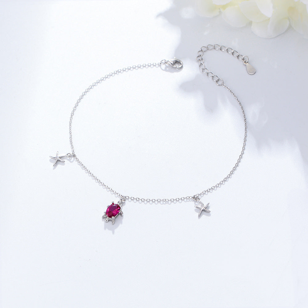 Sea Turtle Starfish Pendant Anklet – image 4