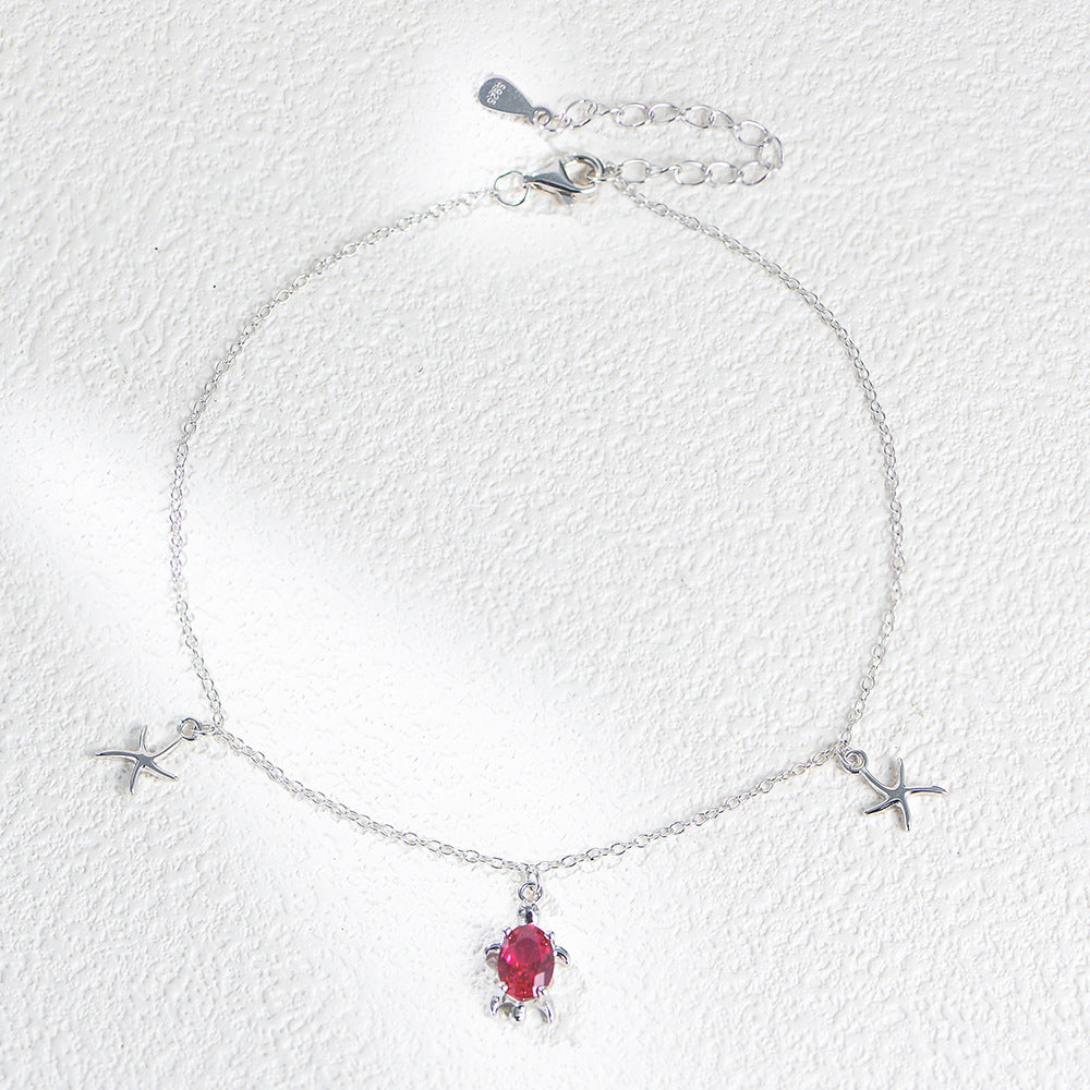 Sea Turtle Starfish Pendant Anklet – image 6