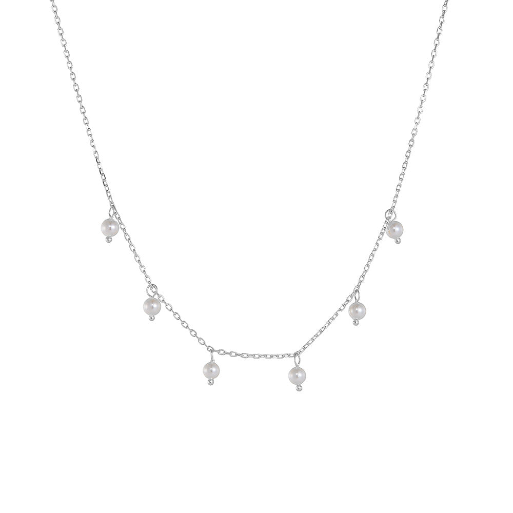 Dainty Shell Pearl Chain Necklace – image 6