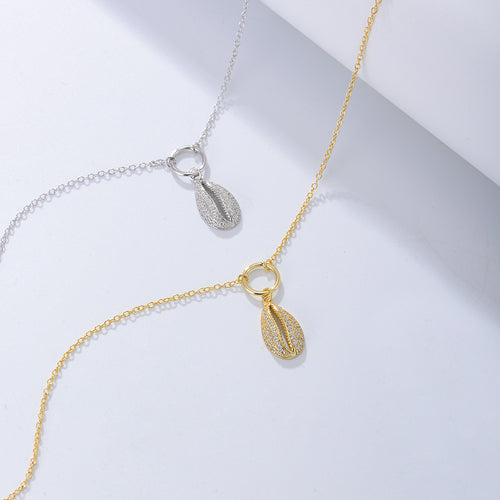 Geometric Shell-Shaped Zircon Anklet