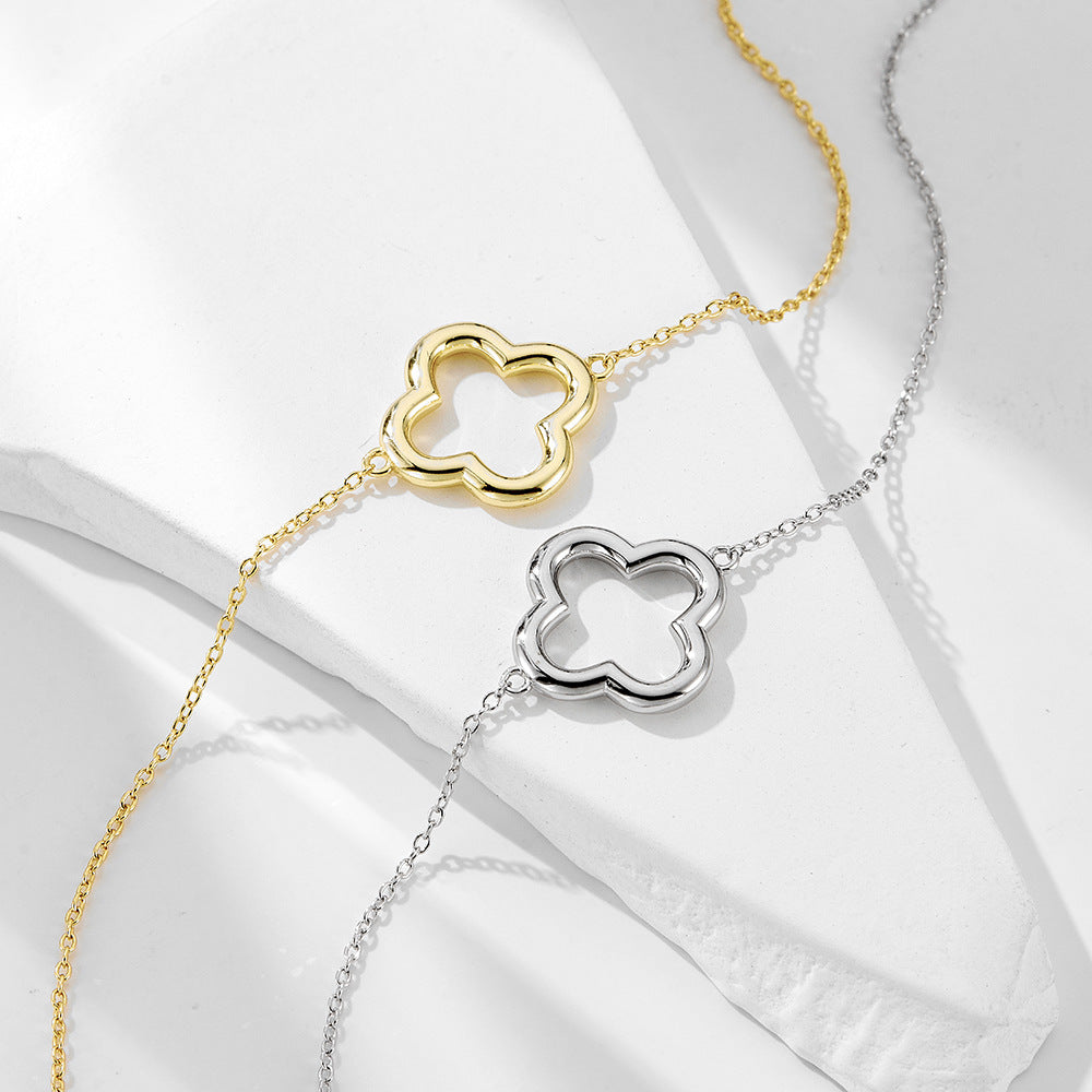 Hollow Four-Leaf Clover Bracelet