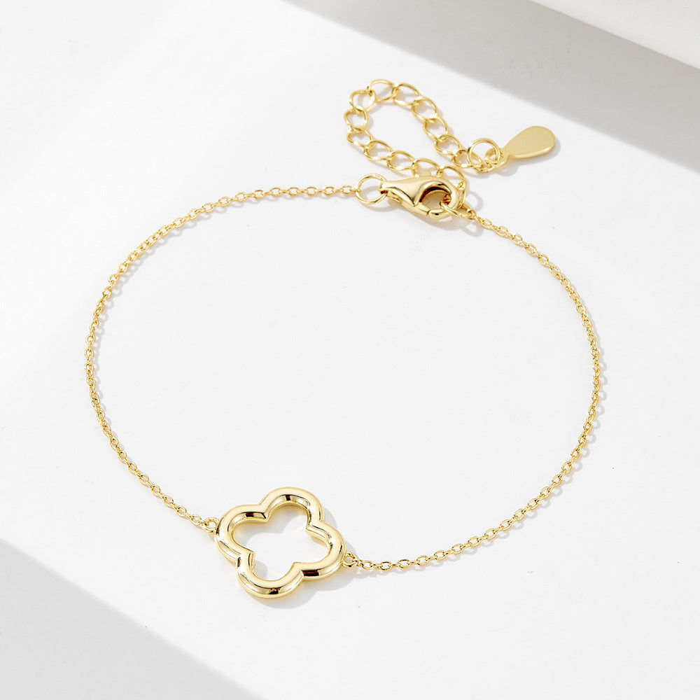 Hollow Four-Leaf Clover Bracelet – image 4