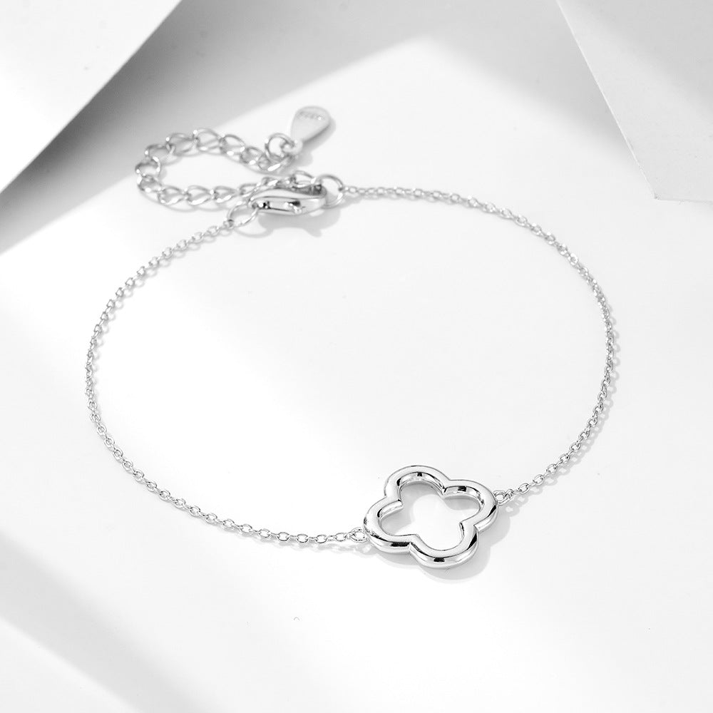 Hollow Four-Leaf Clover Bracelet – image 5