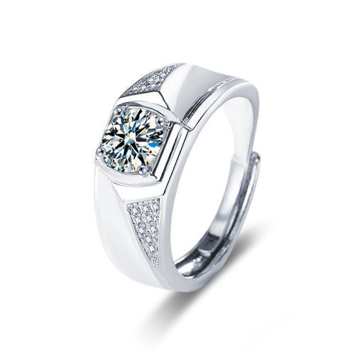 Simple Men's Moissanite Ring