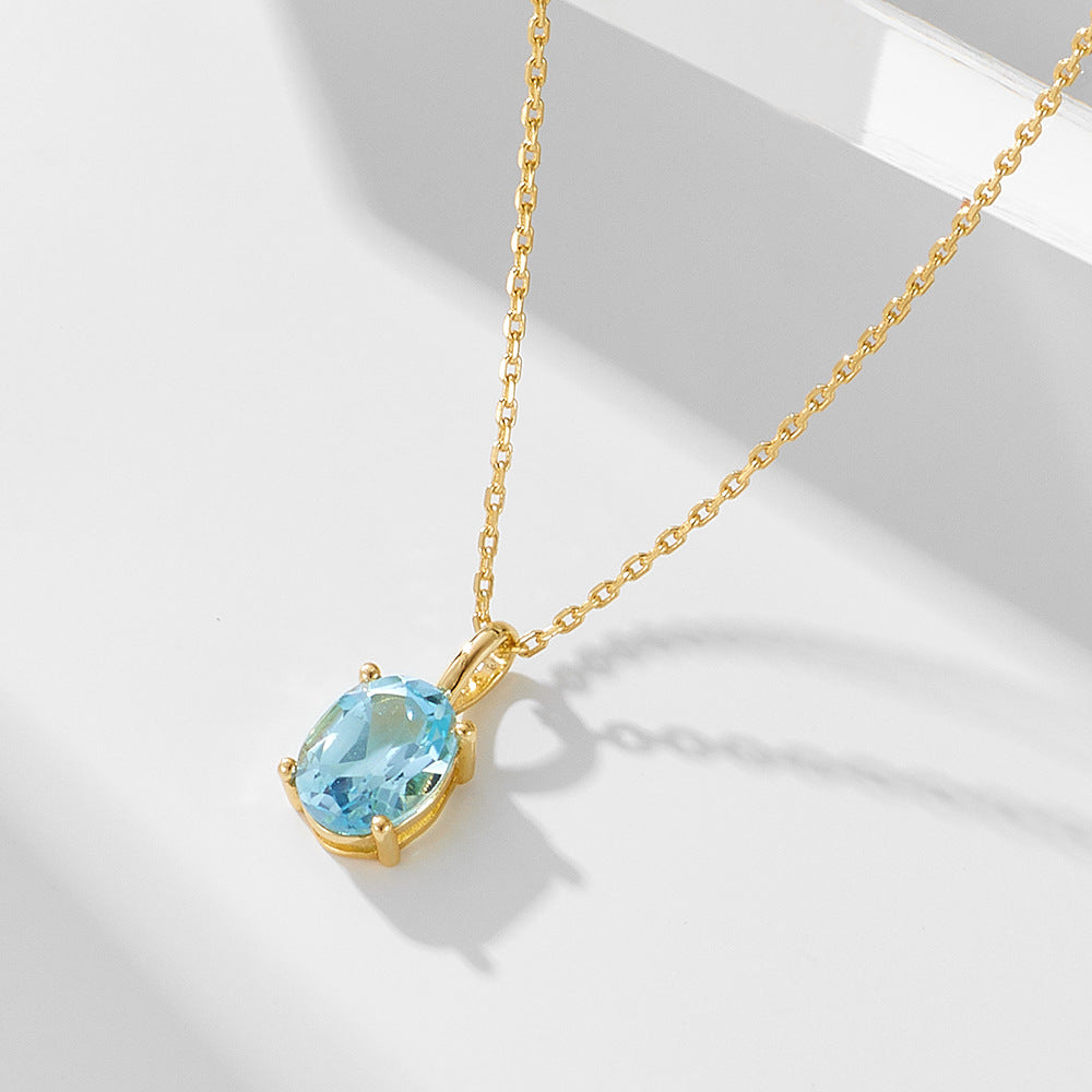 Sky Blue Topaz Necklace – gemstone jewelry supplier