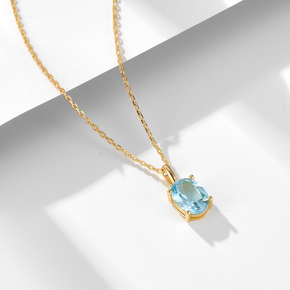Sky Blue Topaz Necklace – image 4