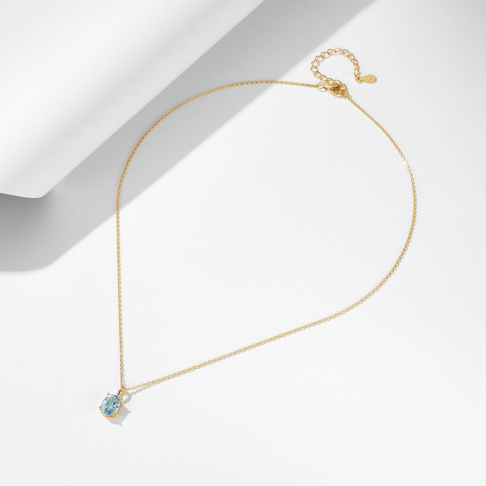 Sky Blue Topaz Necklace – image 5