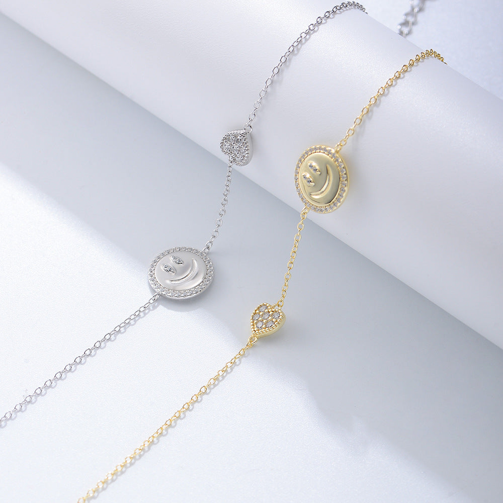 Smiley Face Zircon Bracelet