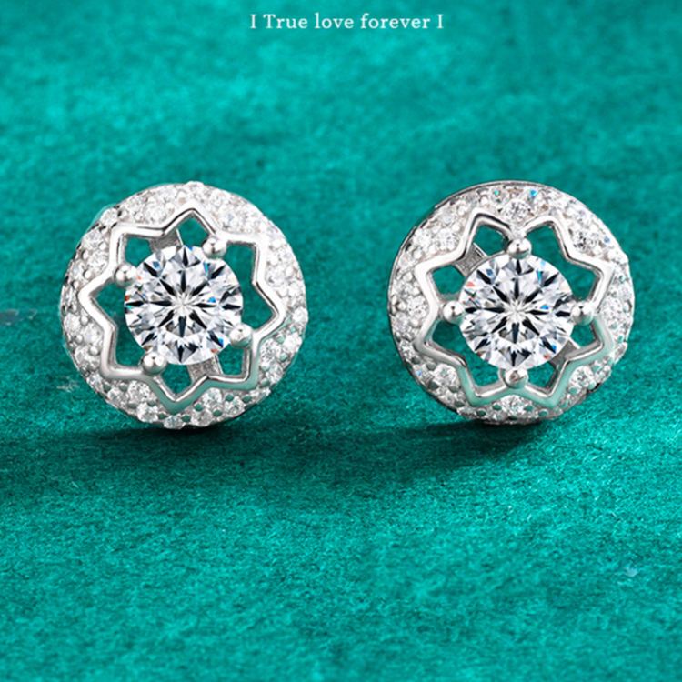 Star Openwork Moissanite Earrings – wholesale moissanite jewelry
