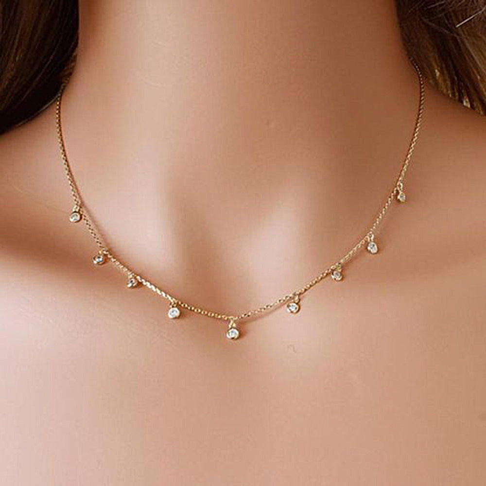 Starry Dot Zircon Pendant Necklace – wholesale silver necklaces