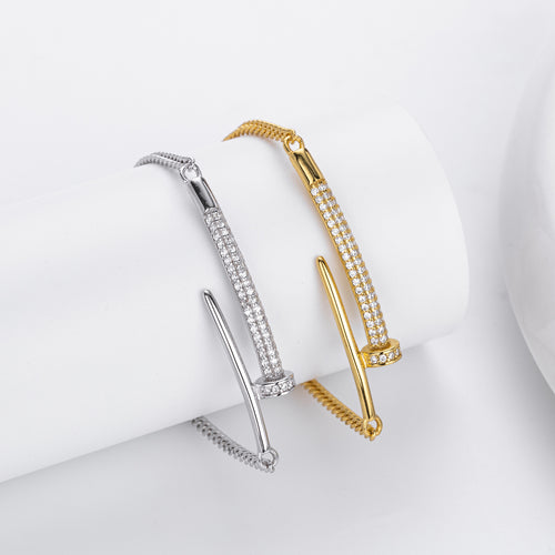 Studded Bracelet With Zirconia