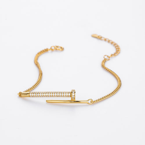 Studded Bracelet With Zirconia – wholesale silver bracelets