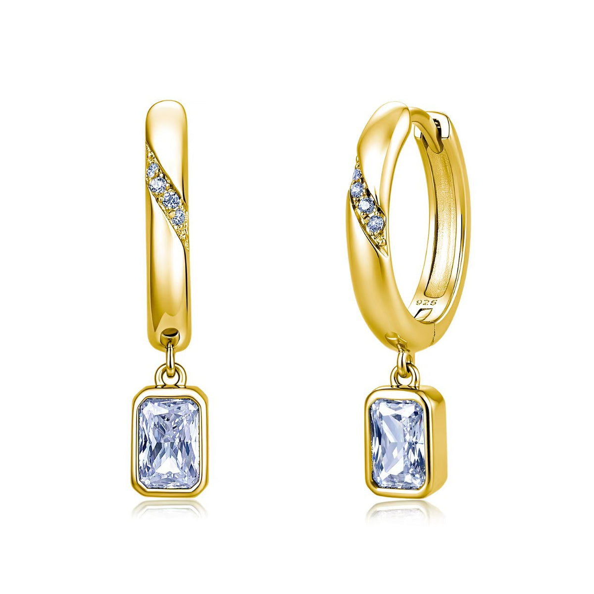 Sugar Cube Moissanite Earrings