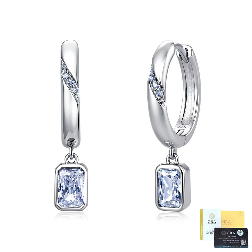 Sugar Cube Moissanite Earrings – image 5