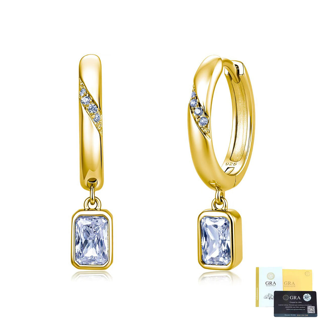 Sugar Cube Moissanite Earrings – image 6