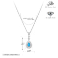 Teardrop Opal Necklace with Zircon – image 12