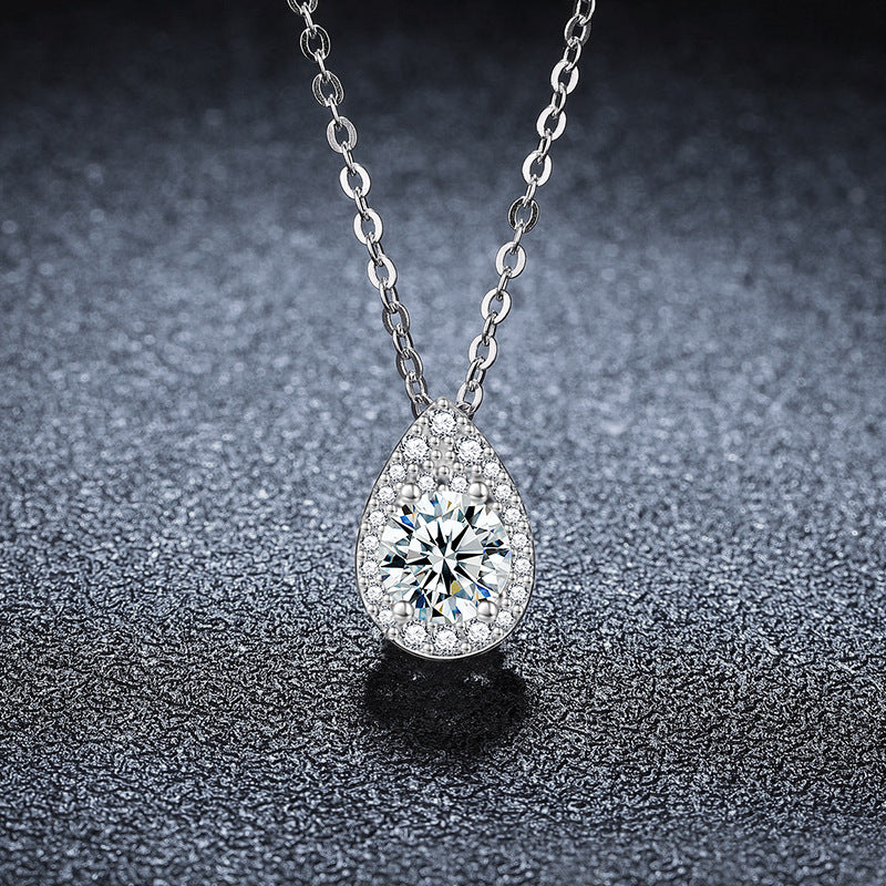 13.8mm Water Drop Moissanite Necklace – wholesale moissanite jewelry