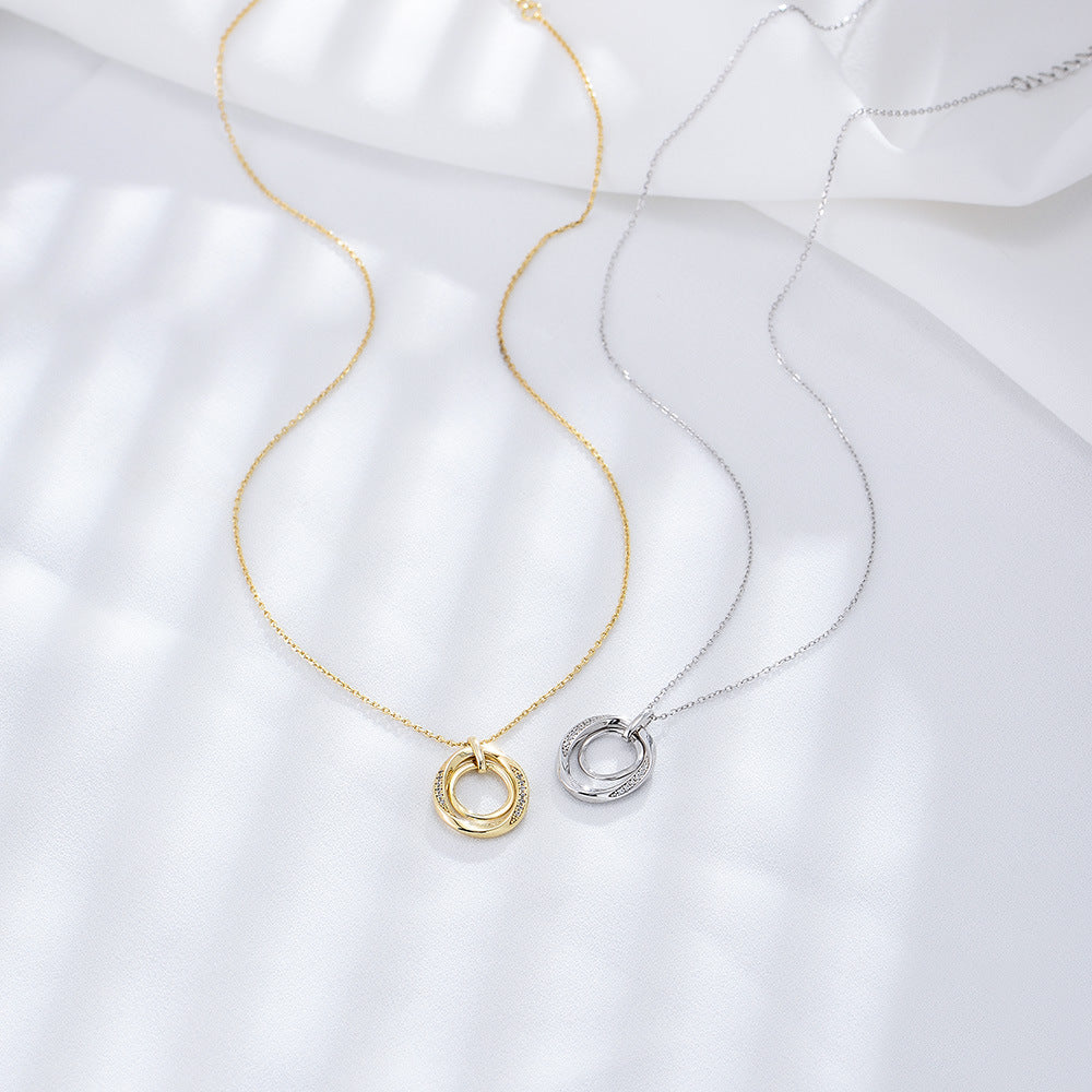 Zircon Diamond-Studded Necklace