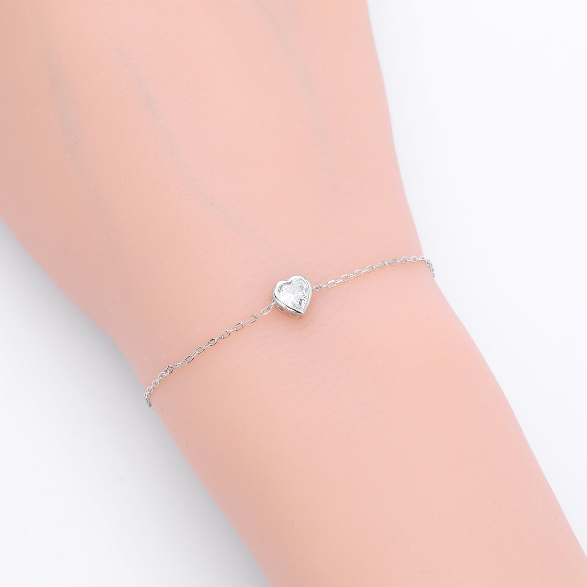 Zircon Heart Chain Bracelet – bracelet supplier