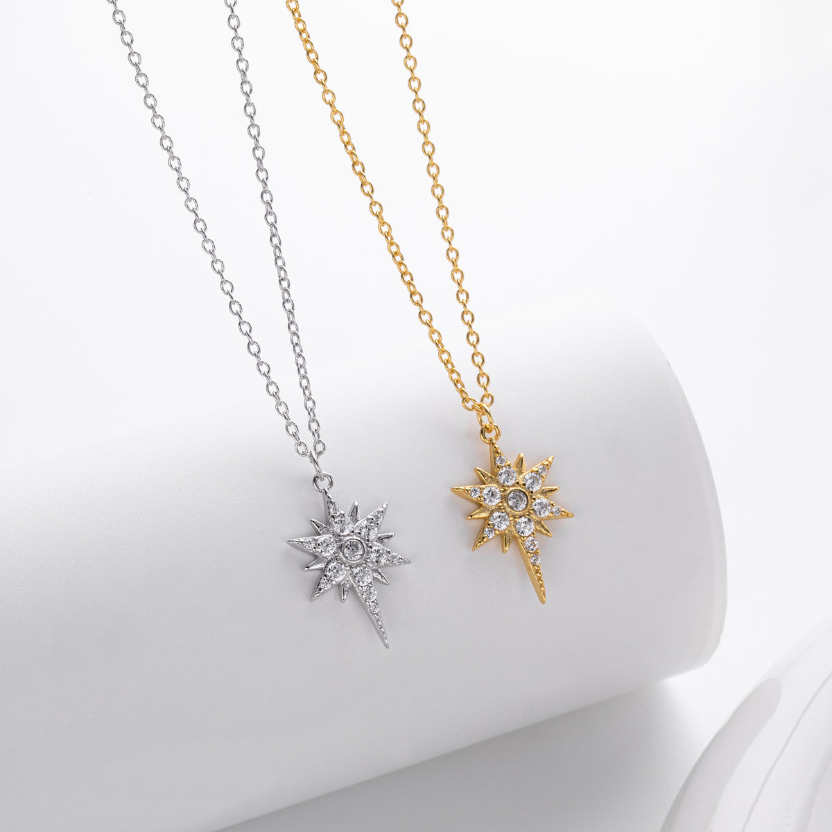 Zircon Star Pendant Necklace