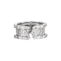 Textured Scale CZ Open Band Ring – image 6