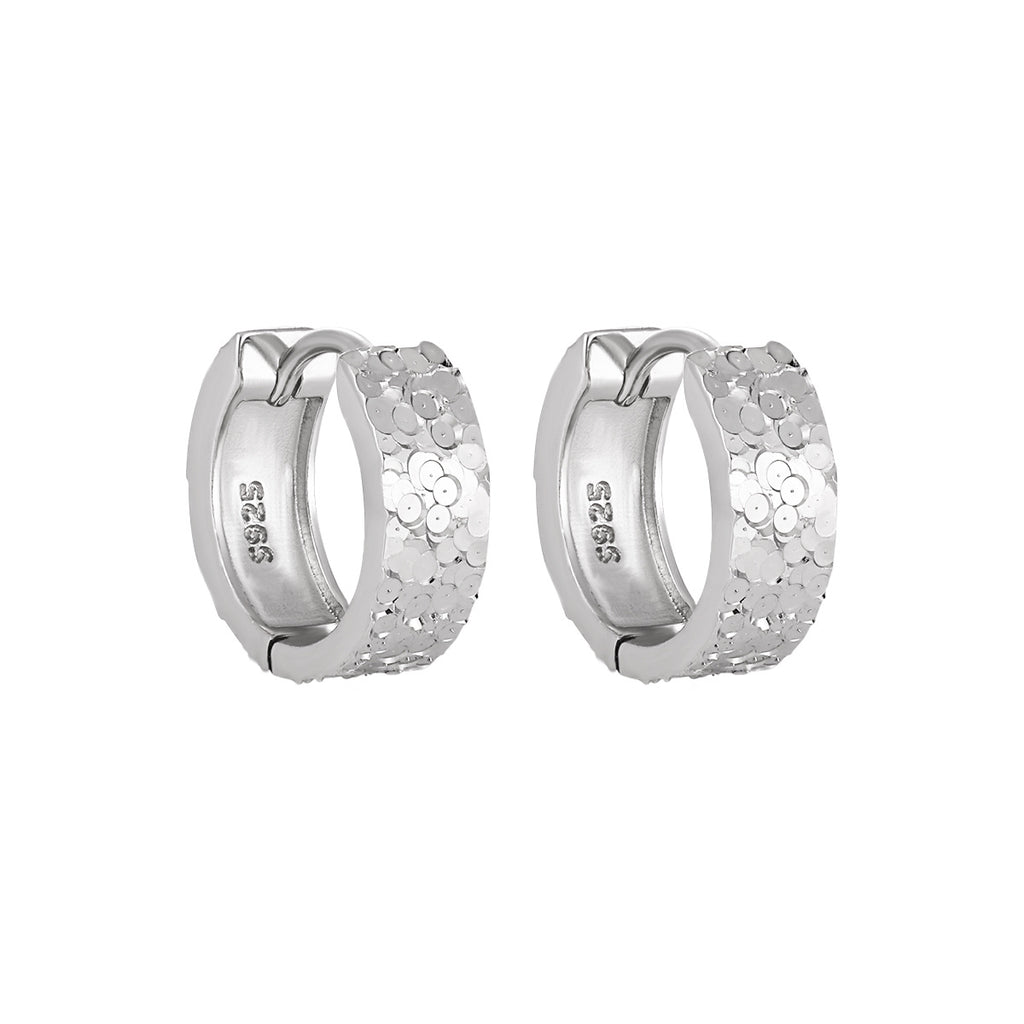 Scale Textured Huggie Hoop Earrings – image 8