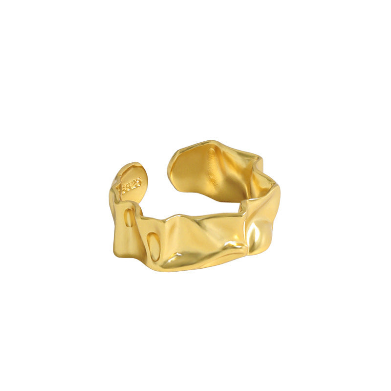 Sculptural Folded Metal Open Ring – image 6