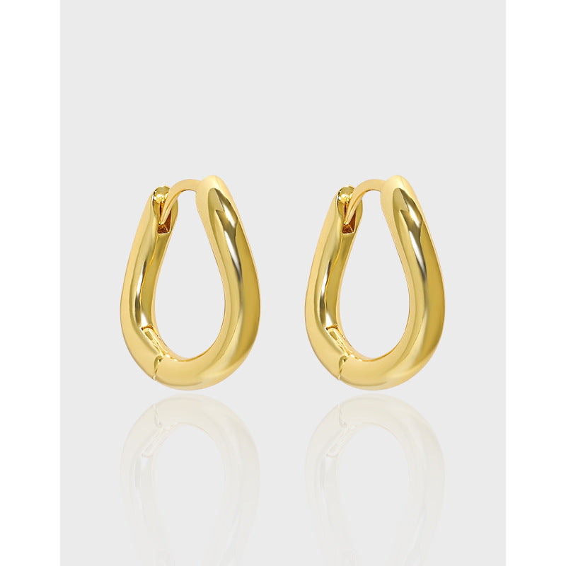 Sculptural Teardrop Huggie Hoop Earrings