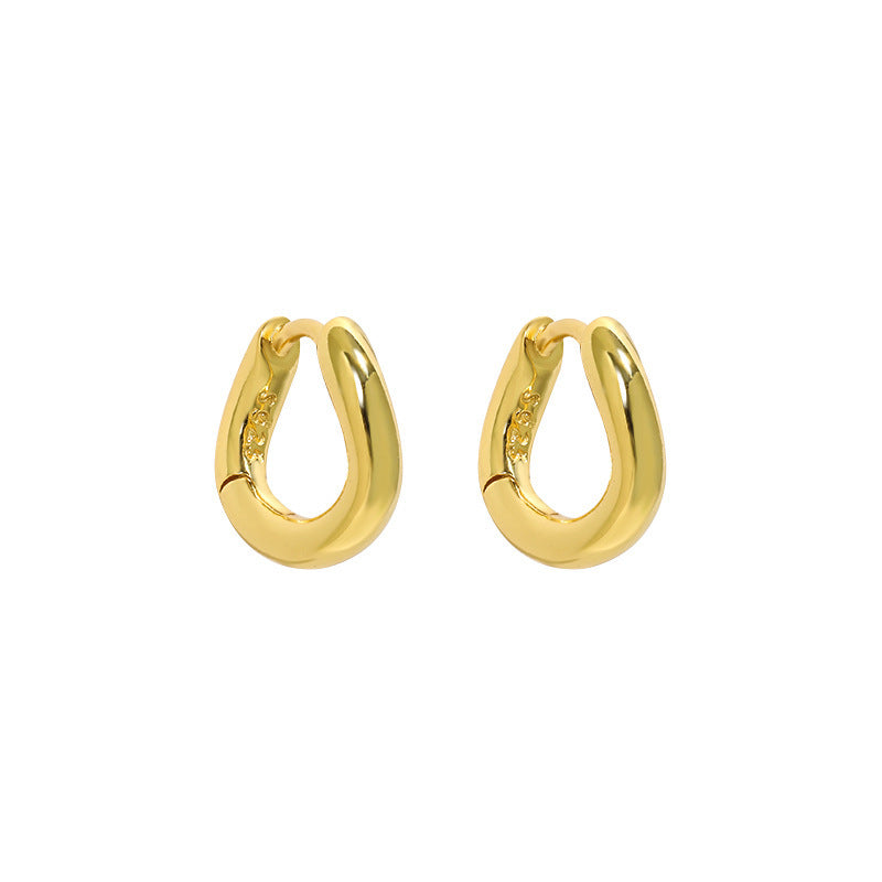 Sculptural Teardrop Huggie Hoop Earrings – image 10