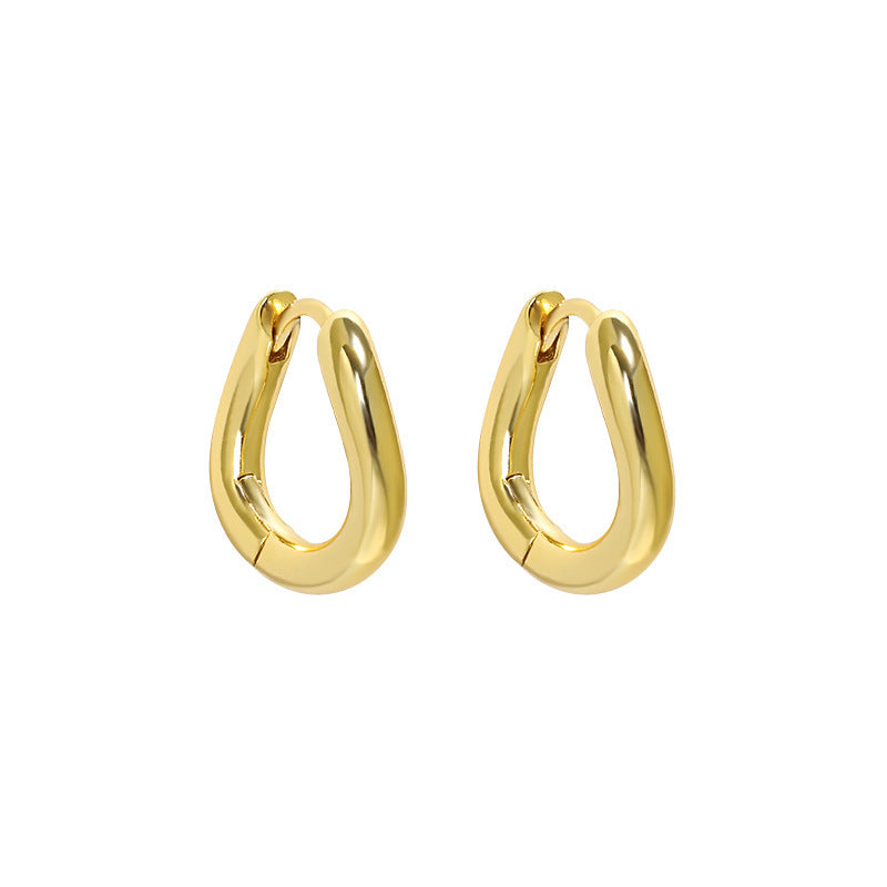 Sculptural Teardrop Huggie Hoop Earrings – image 11
