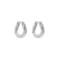 Sculptural Teardrop Huggie Hoop Earrings – image 7