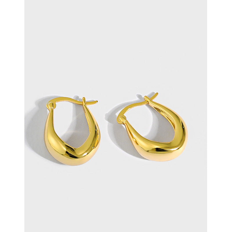 Sculptural Teardrop Hoop Earrings