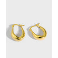 Sculptural Teardrop Hoop Earrings