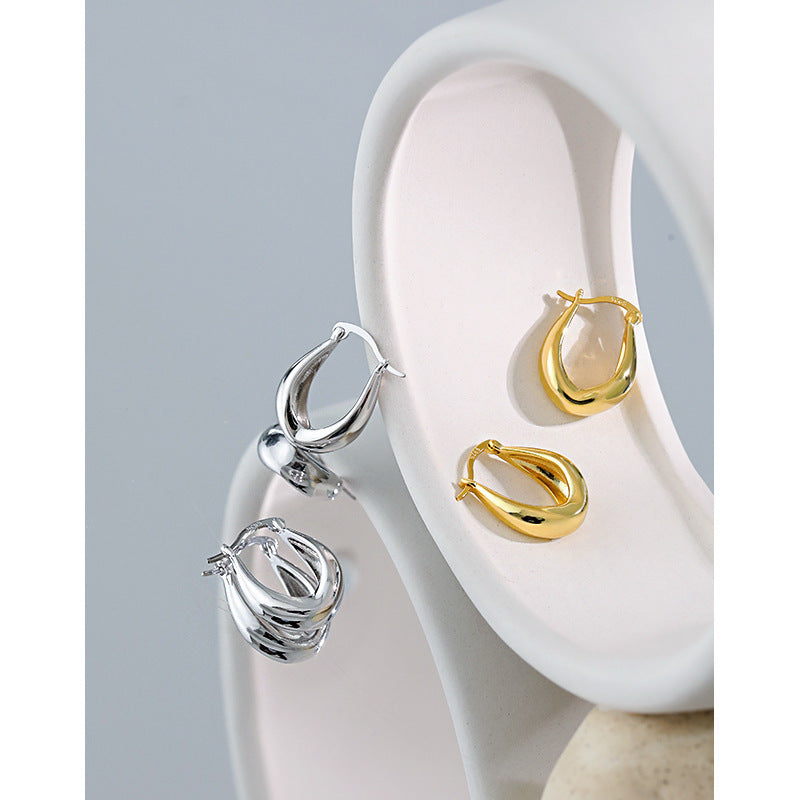 Sculptural Teardrop Hoop Earrings – earring hoops in bulk