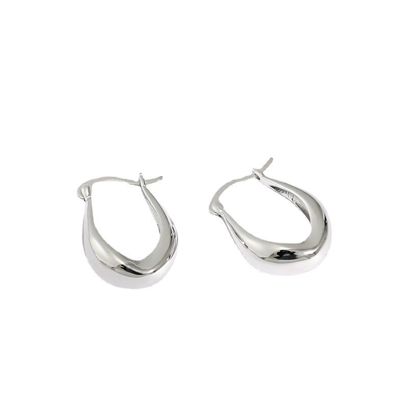 Sculptural Teardrop Hoop Earrings – image 5
