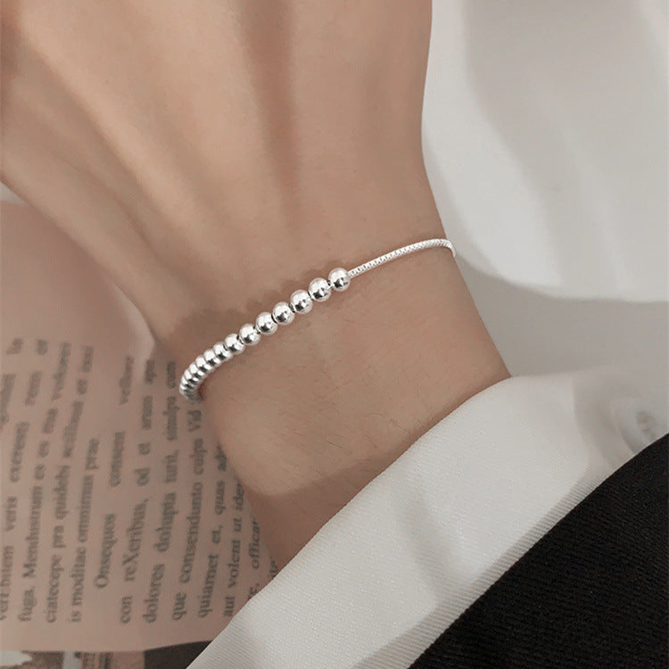 Silver Bead Pullable Adjustable Bracelet – image 4