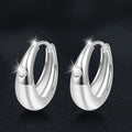 Oval Hoop Earrings with Moissanite
