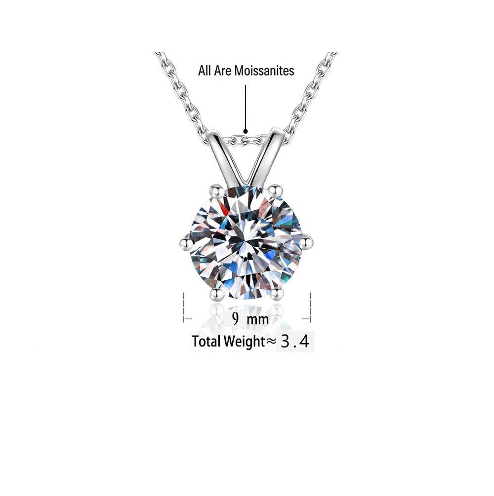 Six-Prong Moissanite Necklace – image 5