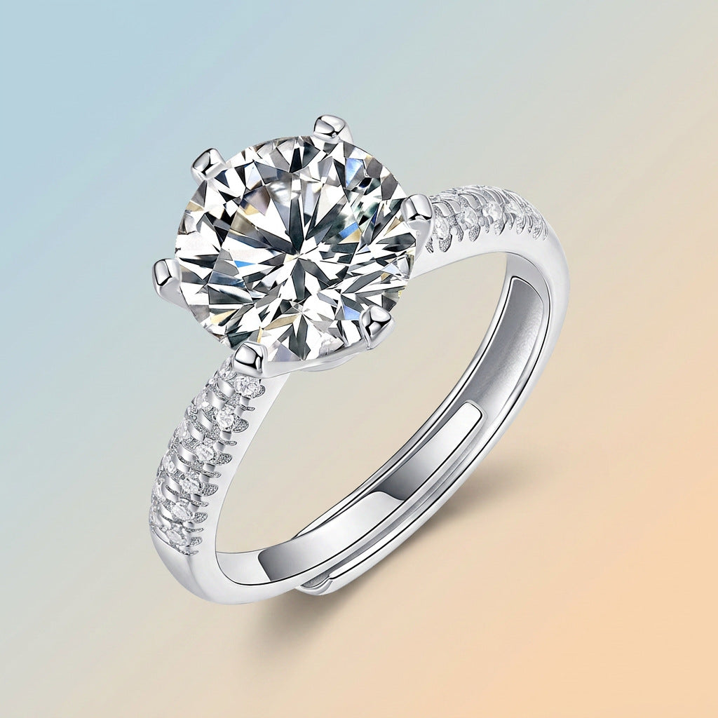 Six-Prong Moissanite Ring – wholesale moissanite rings