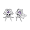Skull and Spider Halloween Stud Earrings