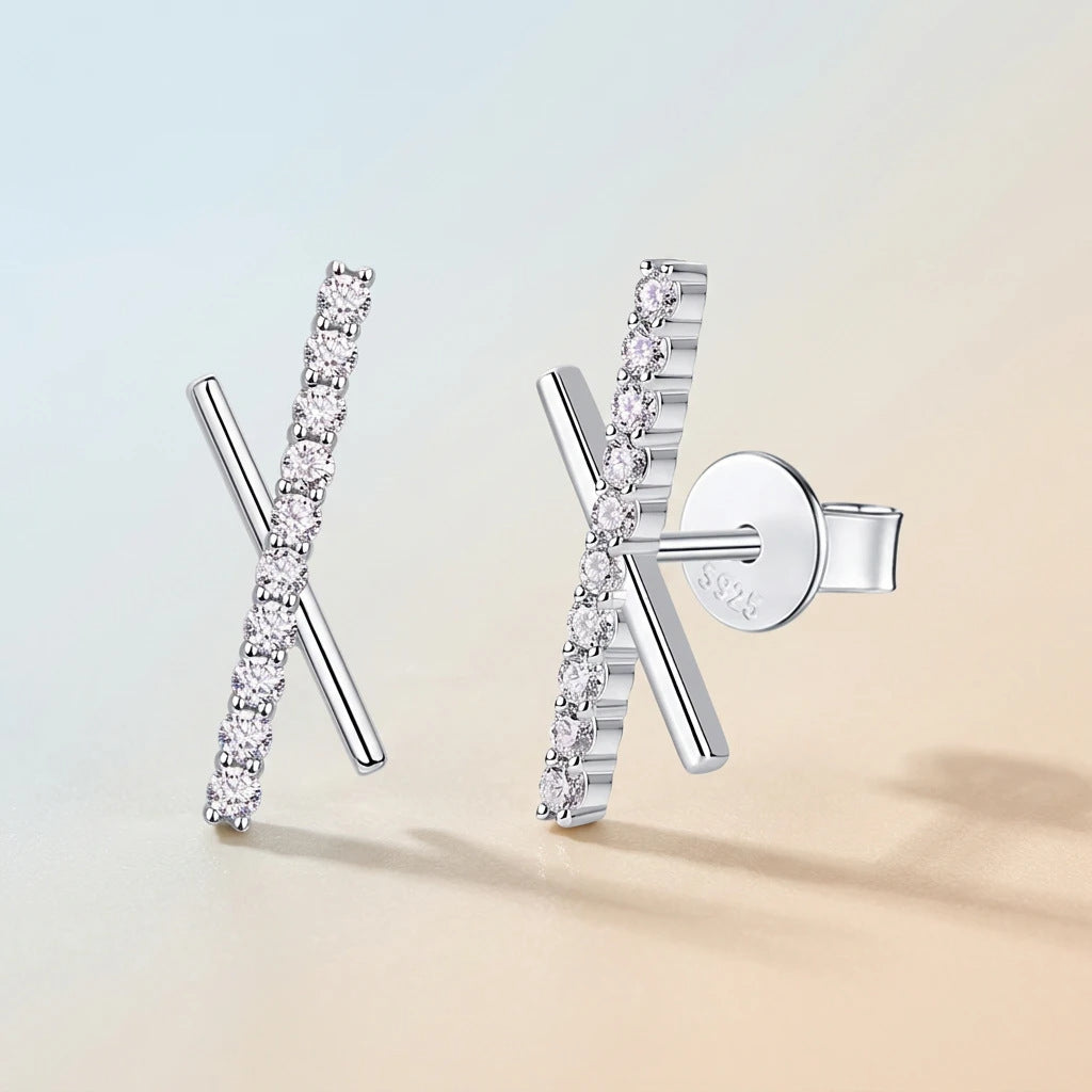 Skyline Meteor Moissanite Earrings