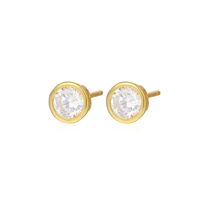 Small Zircon Stud Earrings YCE474 – image 5