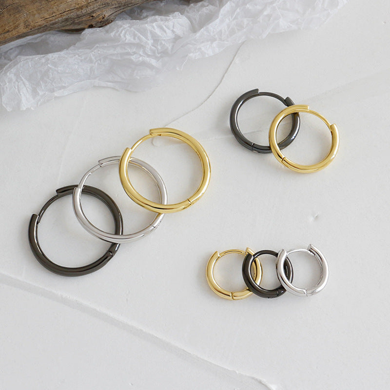 Minimalist Smooth Hoop Earrings – earring hoops in bulk
