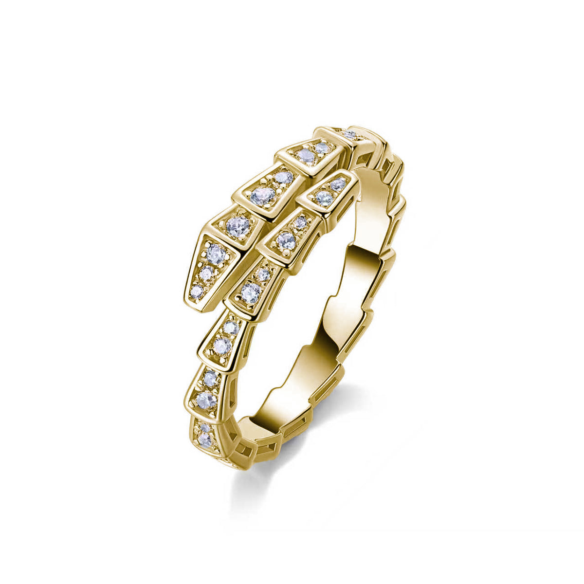 Pavé Moissanite Snake Wrap Ring – image 5