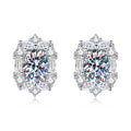 Snowflake Moissanite Stud Earrings